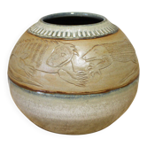Ceramic vase with reptiles - Balazuc