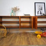 Scandinavian sideboard Fristho teak and metal
