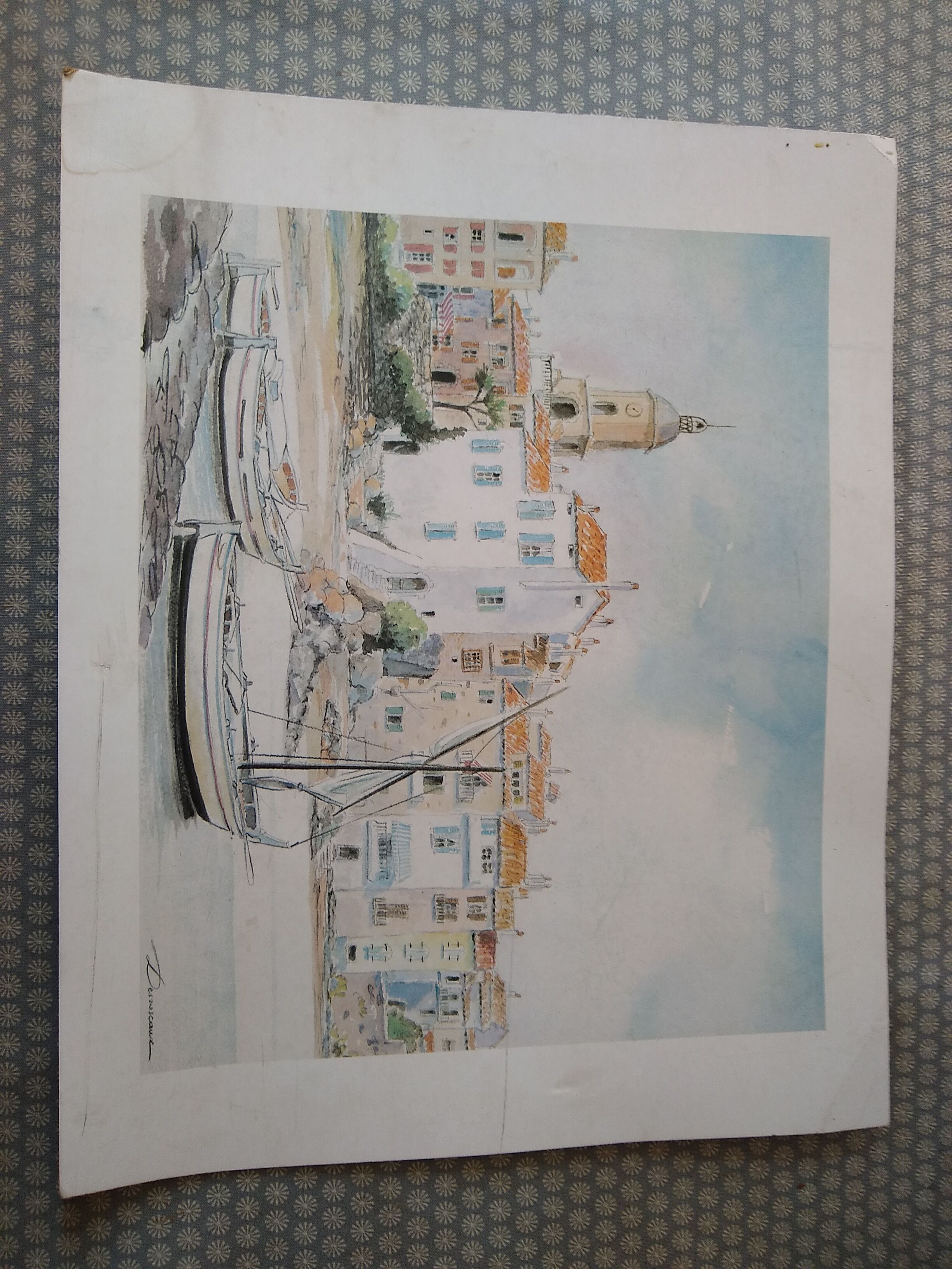 Reproduction port with boats