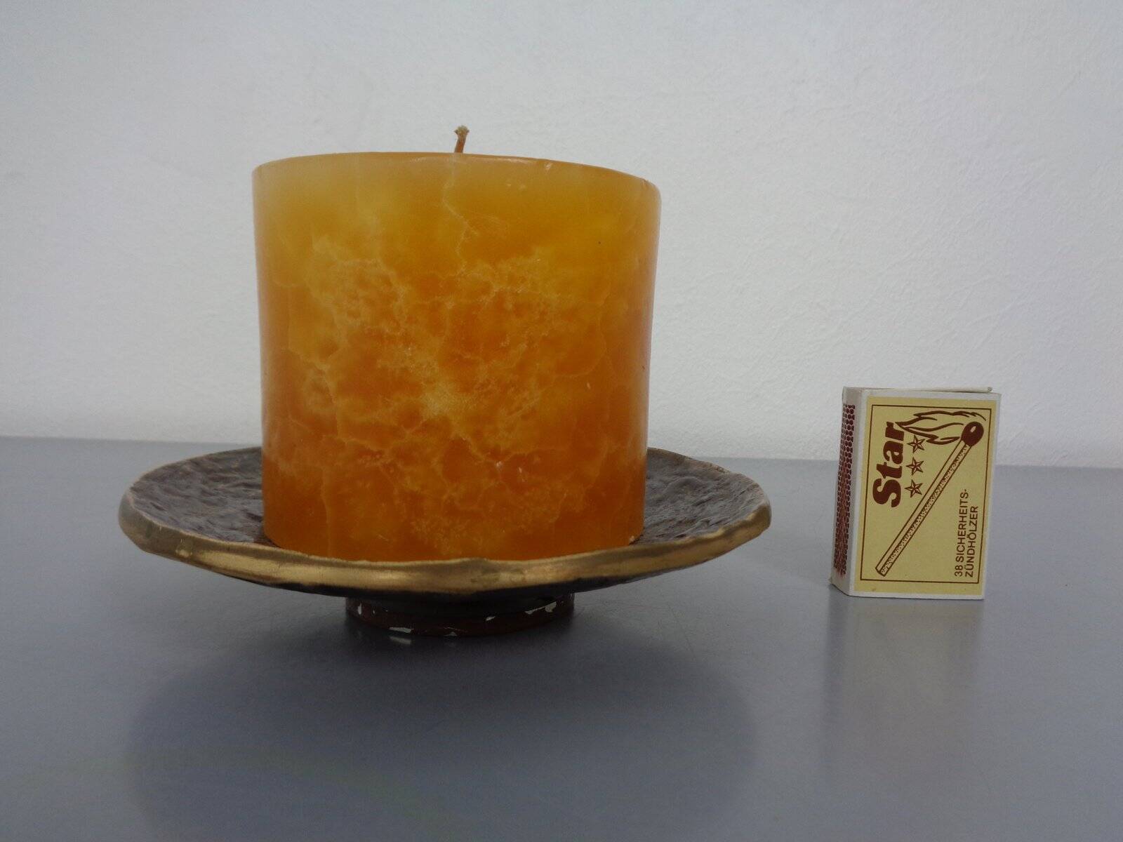 Brutalist Bronze Candleholder, 1960s