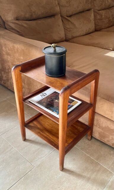Teak sofa end table 1950 France