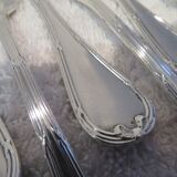 12 silver-plated oyster forks by Christofle Rubans Louis XVI