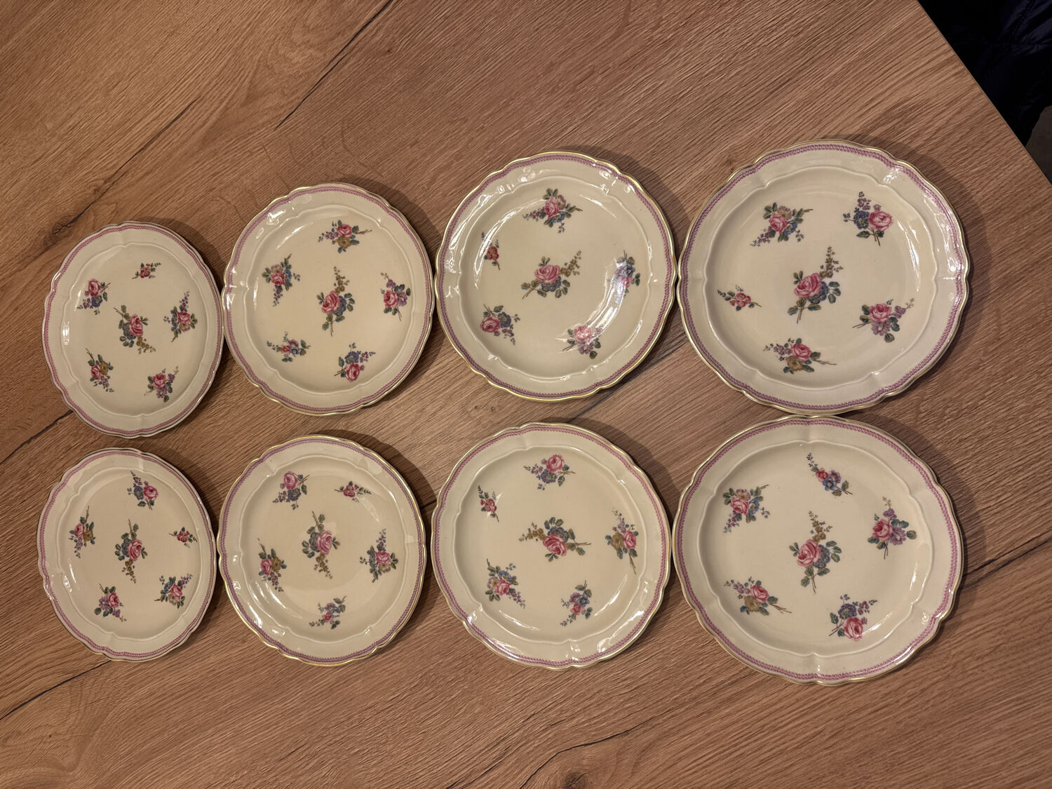 Bernardaud porcelain dessert plates
