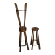 3 brutalist bar stools
