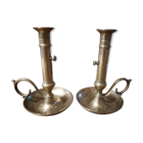 Pair of candlesticks brass