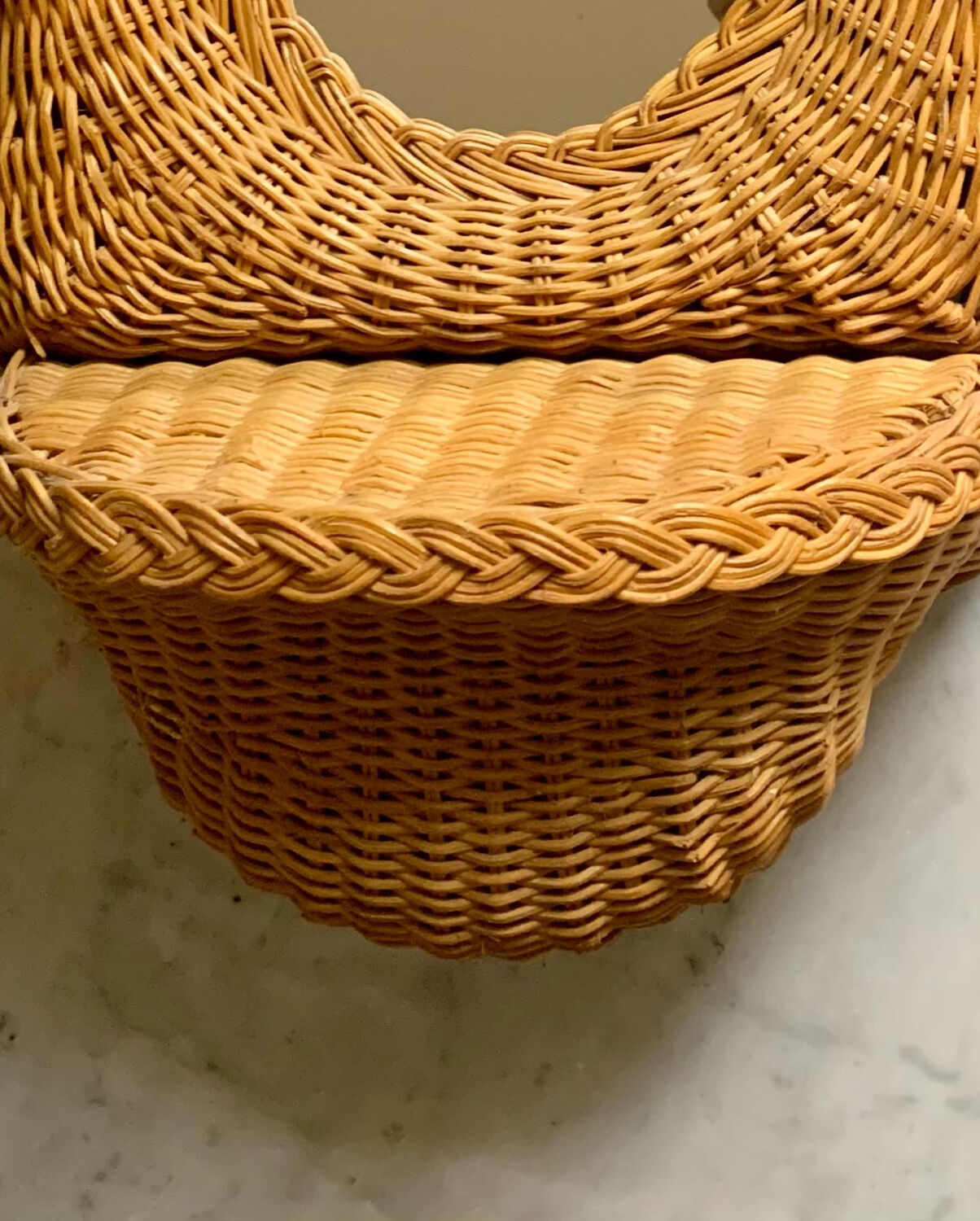 Wicker mirror from the 60s