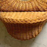 Wicker mirror from the 60s