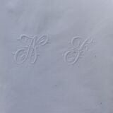 Sheet embroidered with monogramme AF