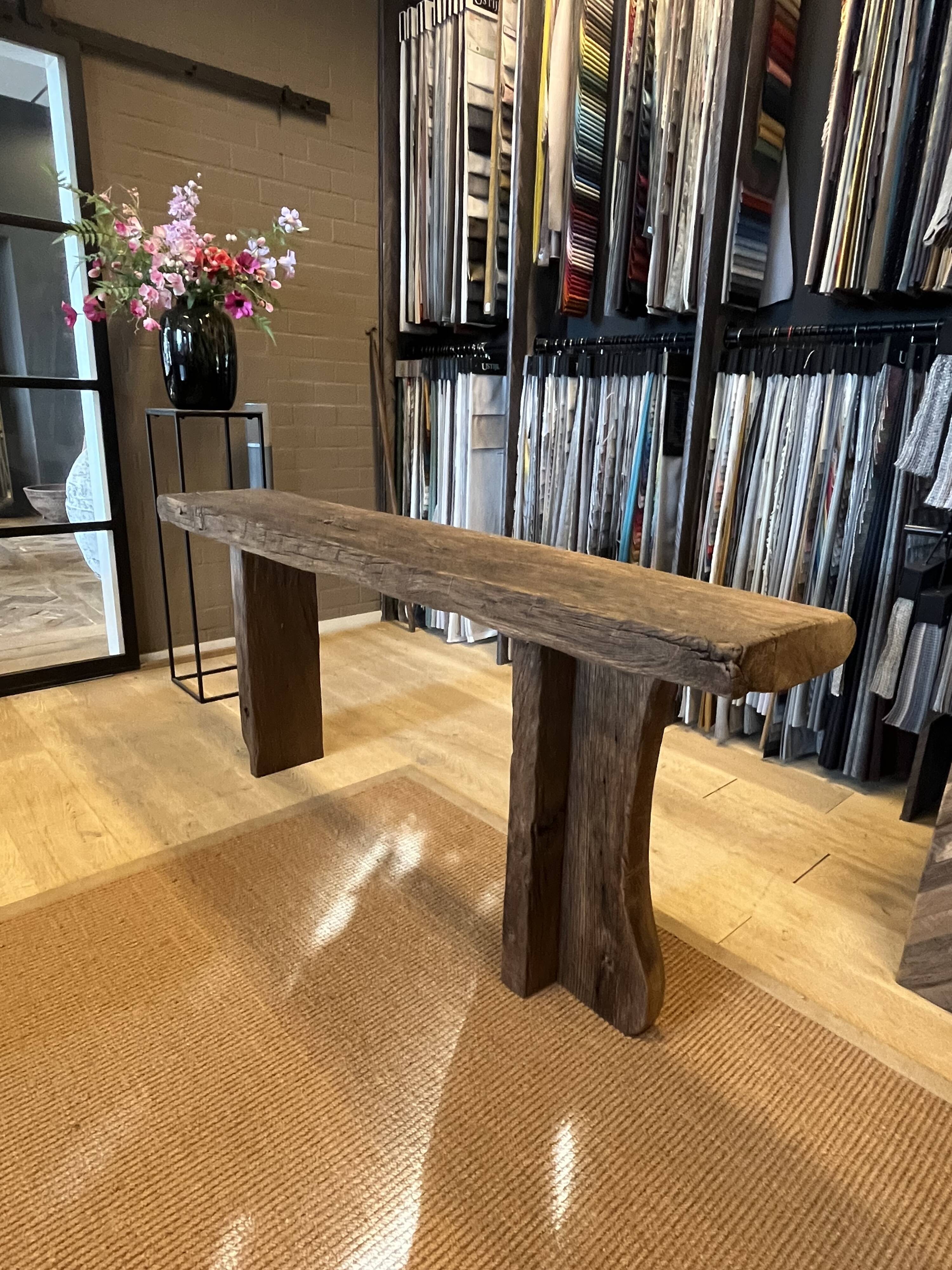 Console chêne massif ancien centenaire