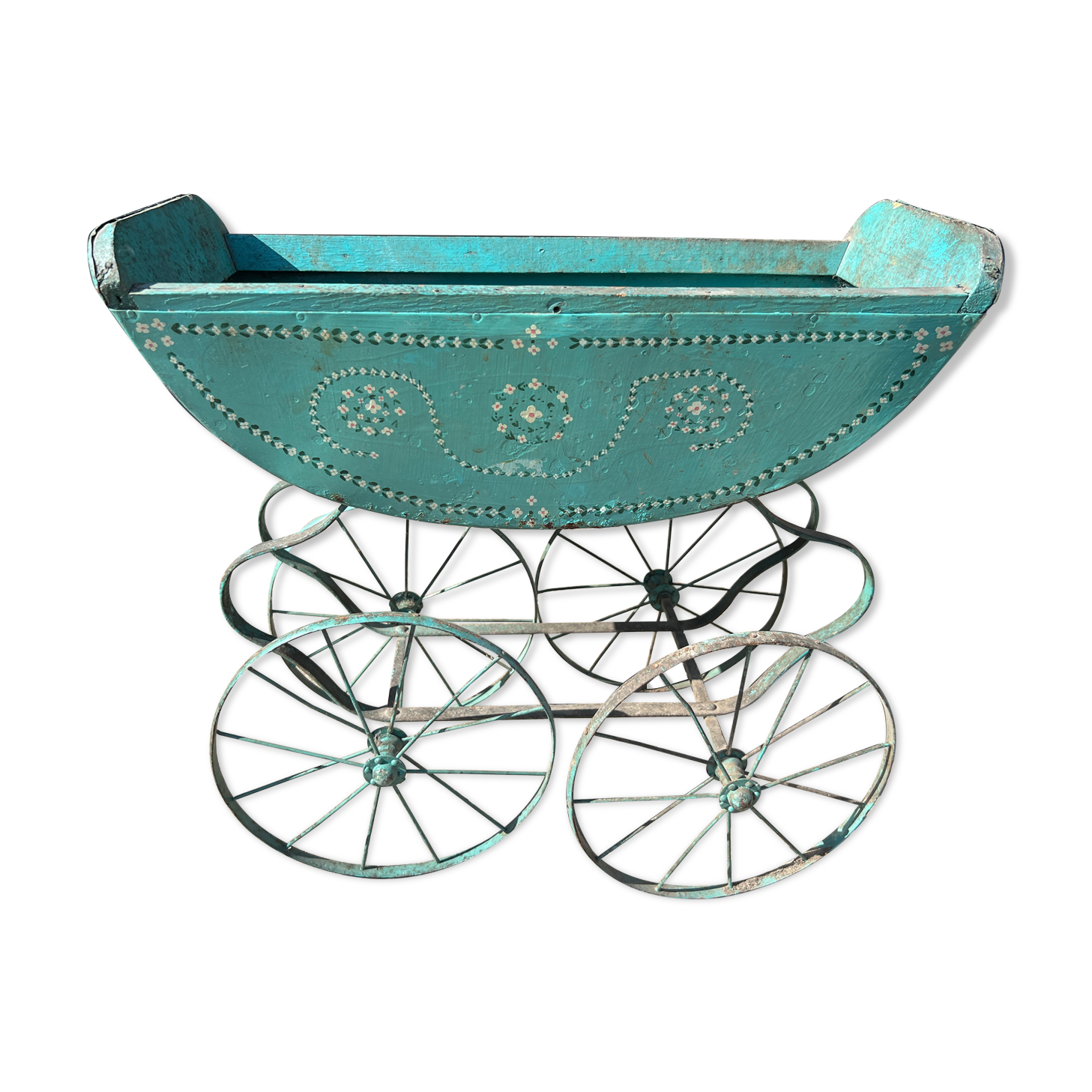 Landau ancien de poupée année 1920