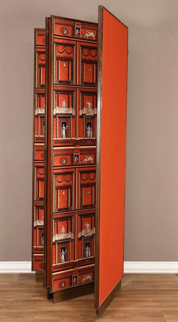Paravent pompéien dans le style de Piero Fornasetti, Italie, vers 1960