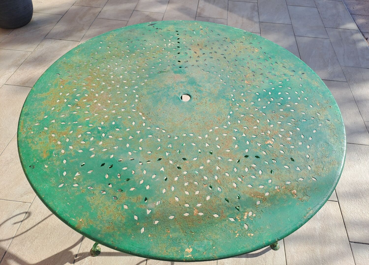 Wrought iron garden table