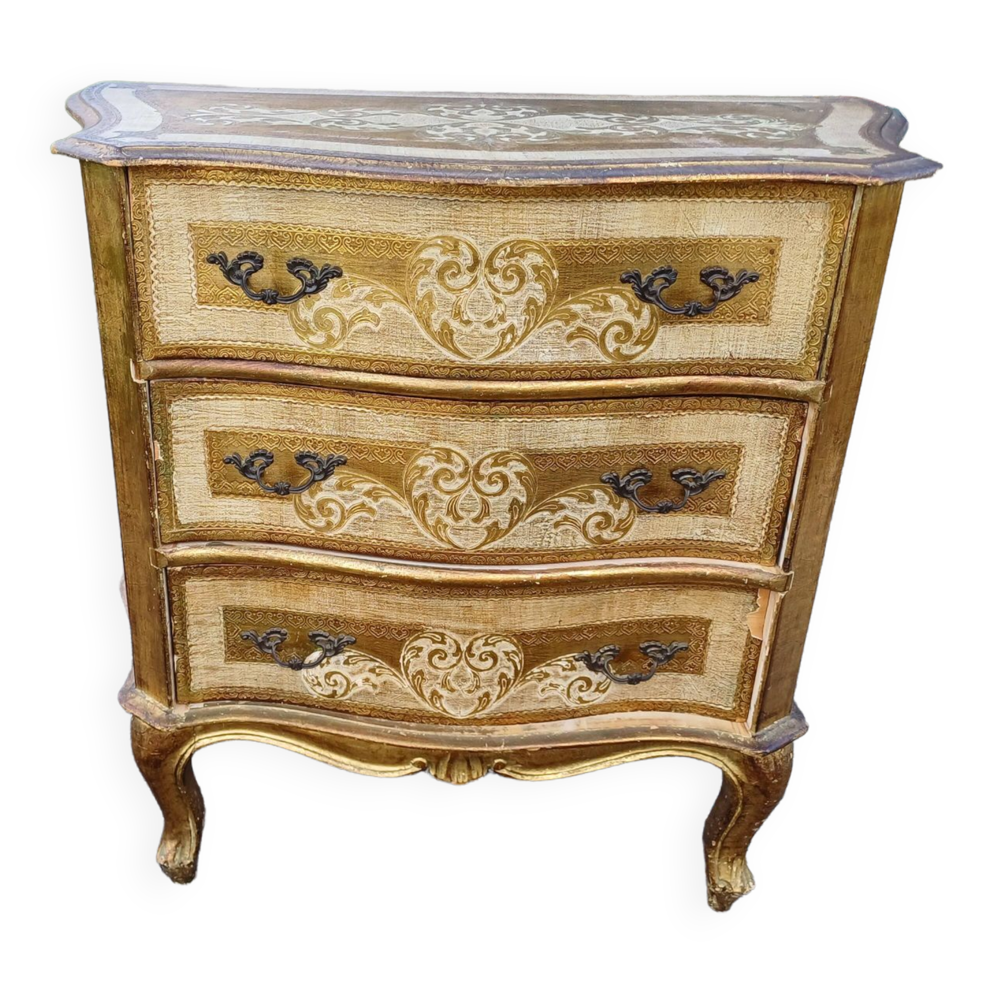 Limed chest of drawers 3 drawers