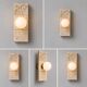 Wall light in travertine