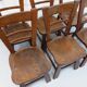 Set of 6 vintage brutalist oak chairs from the 1950s.