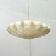 Modern UFO disc cocoon pendant lamp from the mid-century by Friedel Wauer for Goldkant Leuchten, Germany, 1960s.