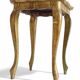 Rococo Revival Gilt Side Table, Light Turquoise, Italy, 1950s Design
