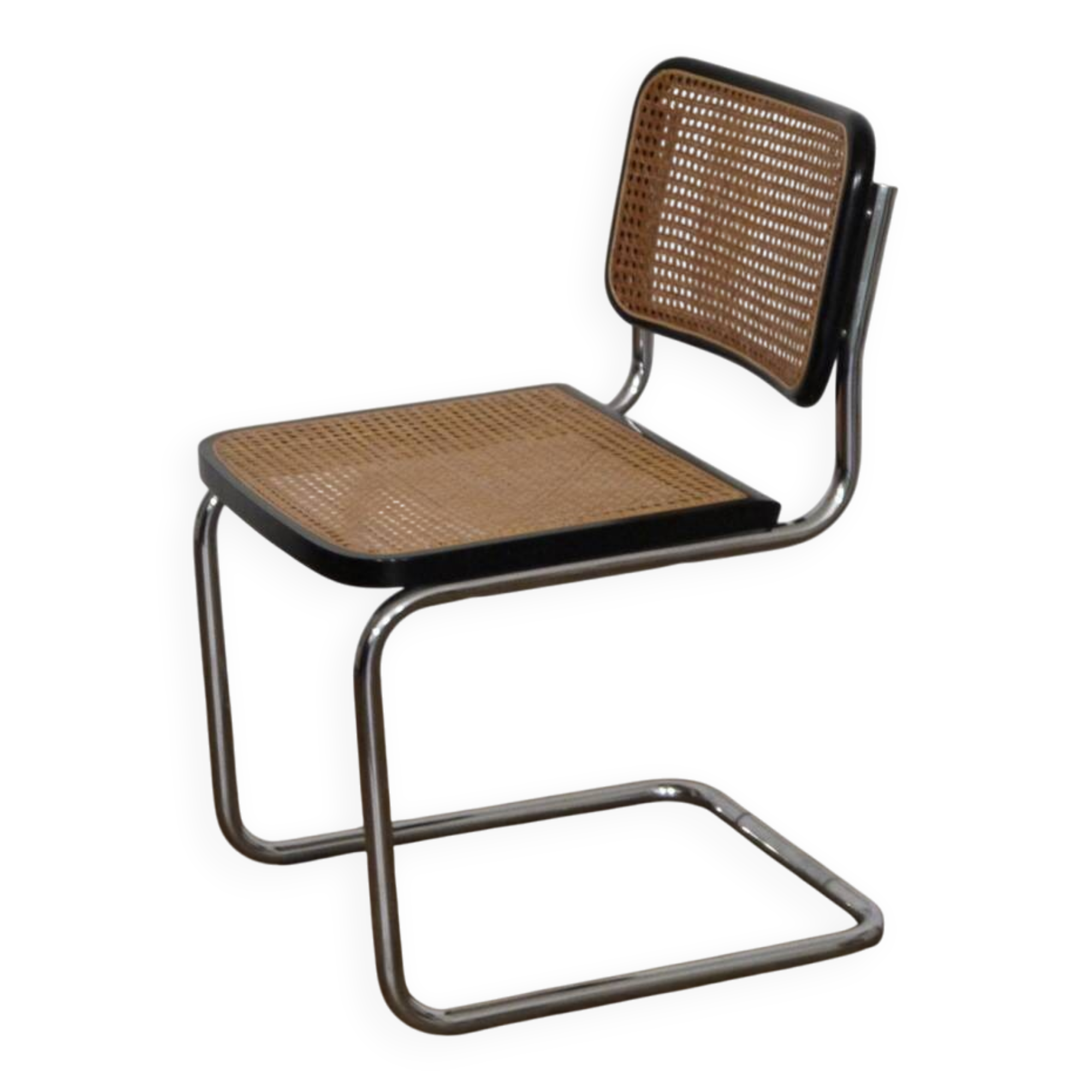 Cesca chair in tubular metal and cane 1970