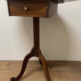 Pedestal table that can be transformed into a small walnut dressing table
