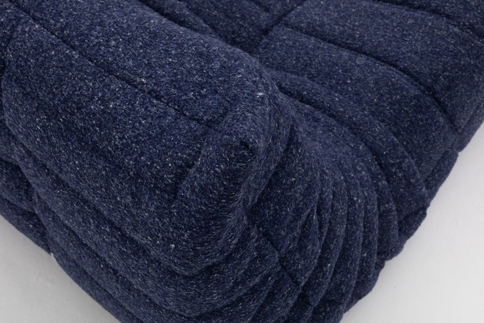 Togo three-seater sofa in dark blue boucle by Michel Ducaroy for Ligne Roset