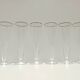 Set of Six Octagonal Hand Blown Murano Glass Flutes by Carlo Moretti, Italy