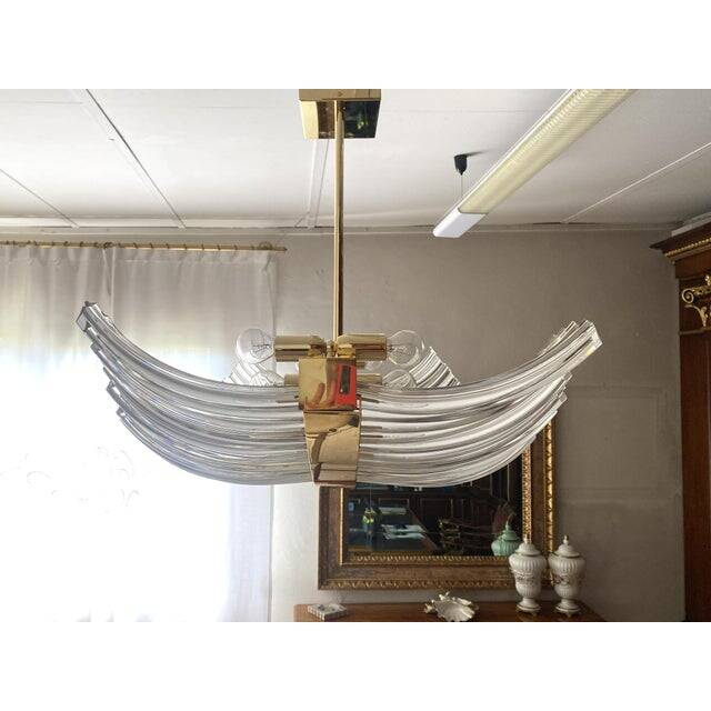 Contemporary luxury "triedro" sail chandelier