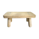 Vintage footstool in light wood