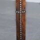 Antique Leather Studded Console Table in Gothic Pugin Style Restored