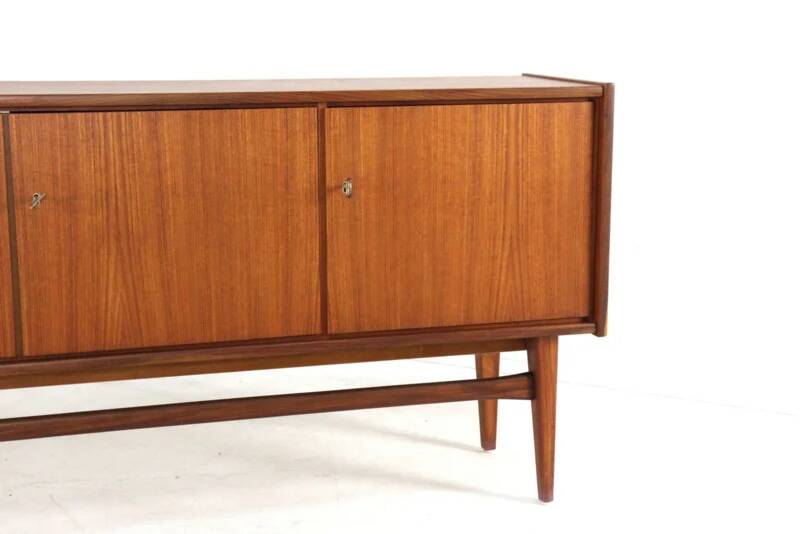 Mid  Century Modern sideboard in teak by Bartels  | 205.5 cm restored