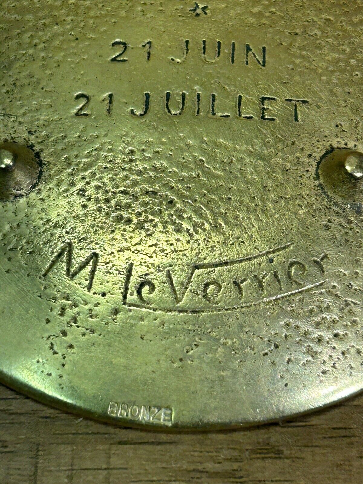 Ancien vide poche bronze s max le verrier signe astrologique" cancer " art deco