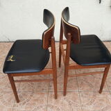 Set of 4 Scandinavian chairs by S. Chrobat for Sax