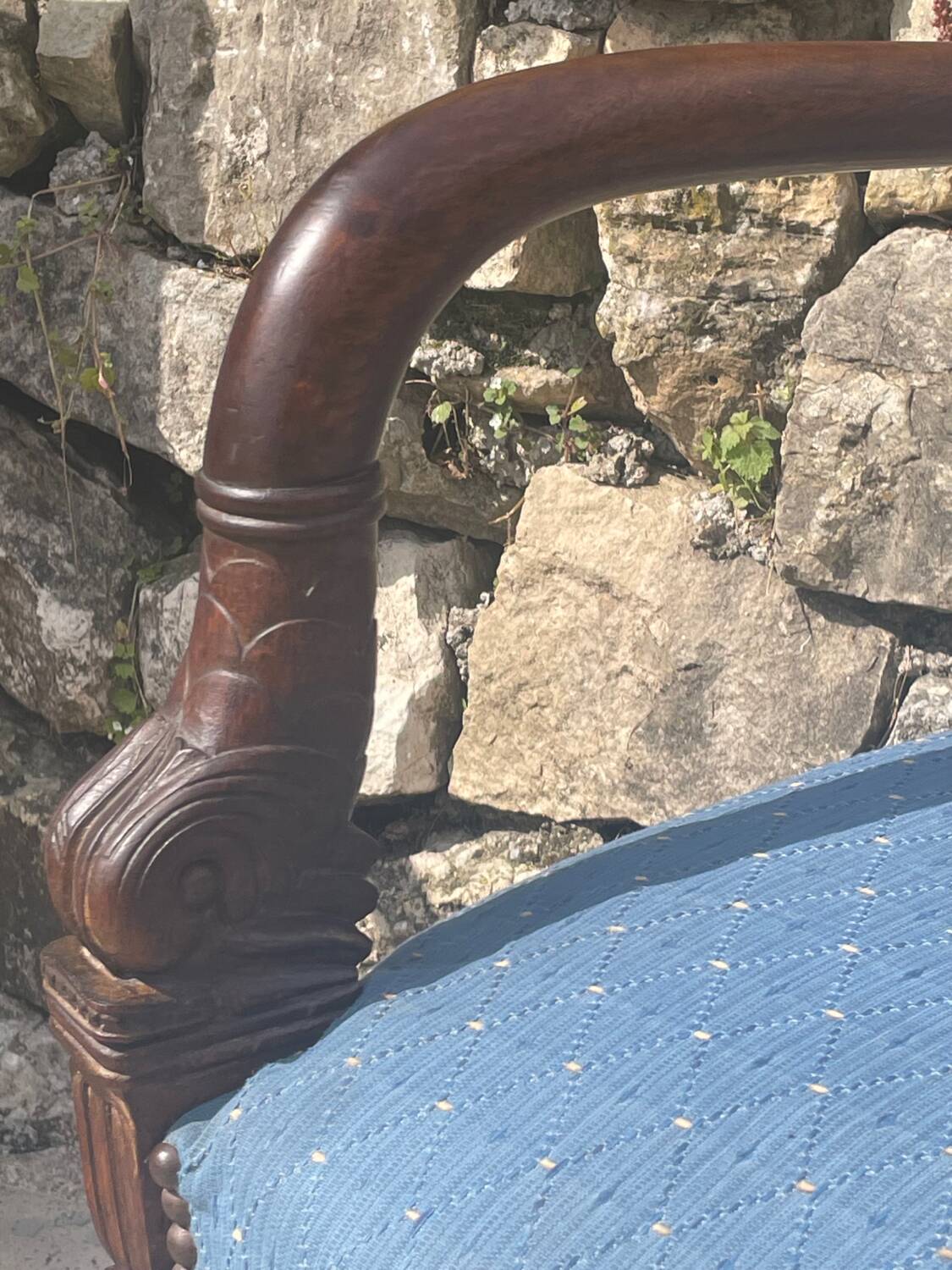 Pair of Empire Period Dolphin Armchairs