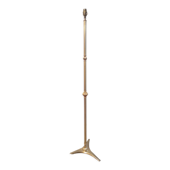 Tripod floor lamp in gilded brass – 60s/70s