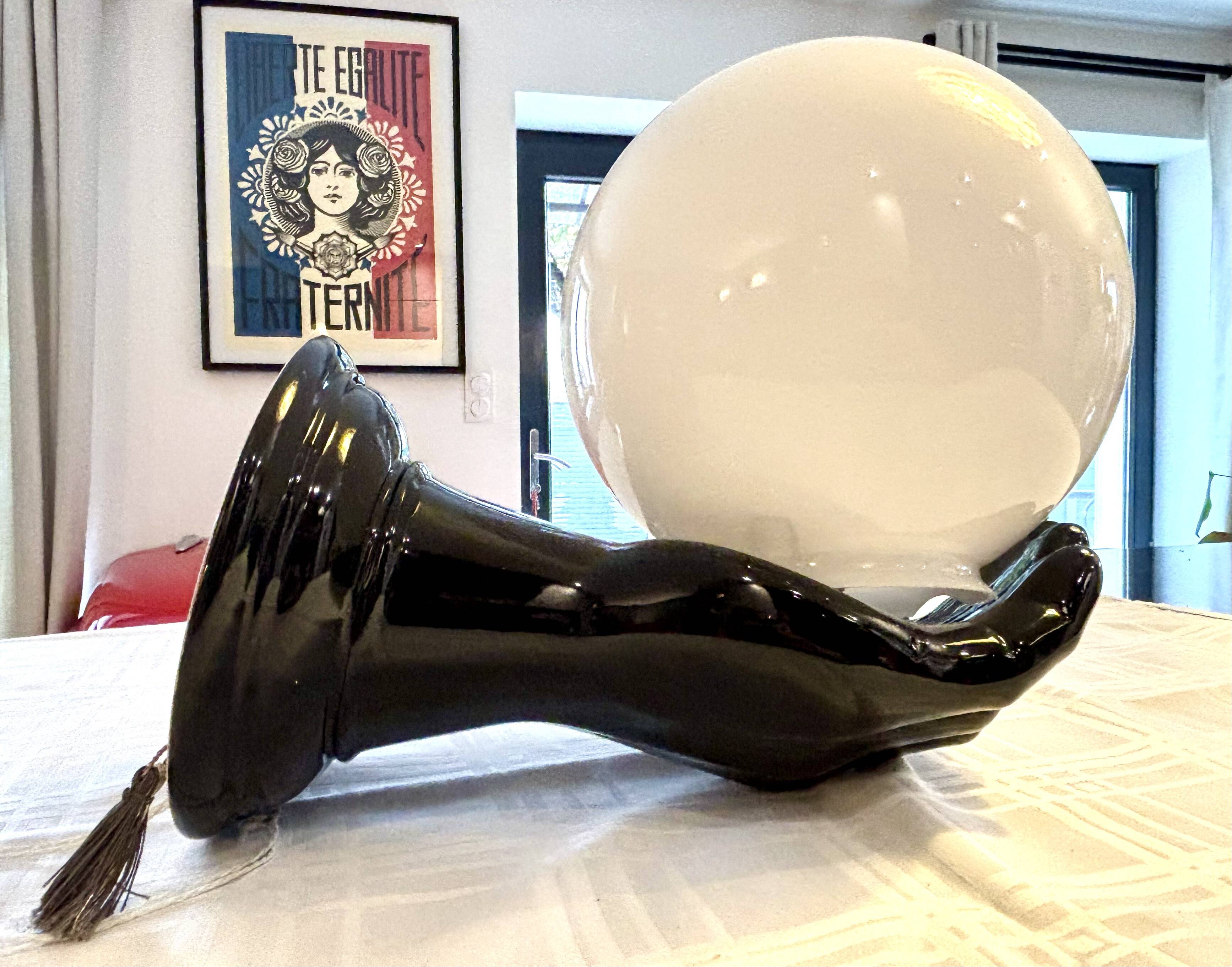 Pair of handmade ceramic wall sconces