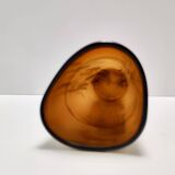 Beige Cylindric Encased and Hand-blown Opaline Glass Vase, Italy