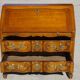 Secretary in solid cherry wood in Louis XV style.