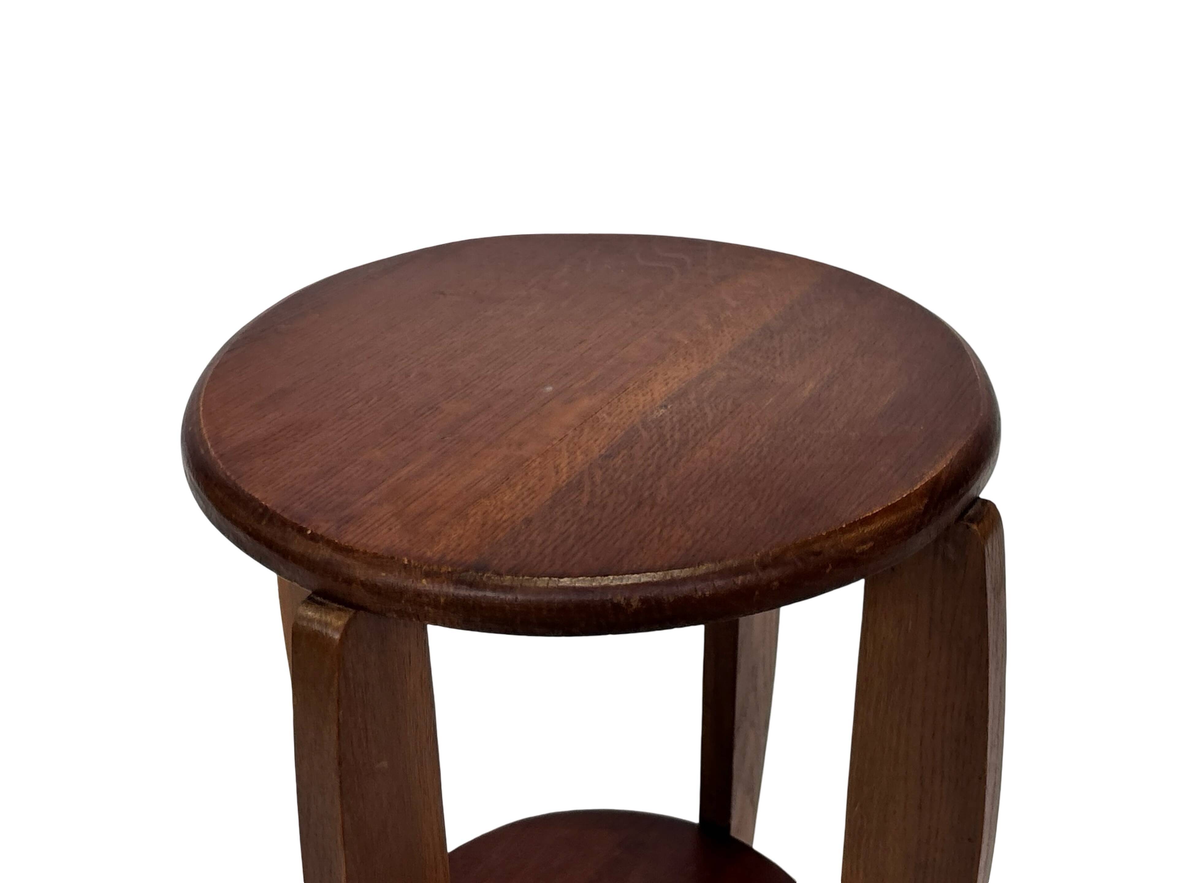 Art Deco Side Table Plant Table Oak 1950s Design