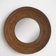 Italian rattan bamboo wall mirror, 1960s, 65 cm