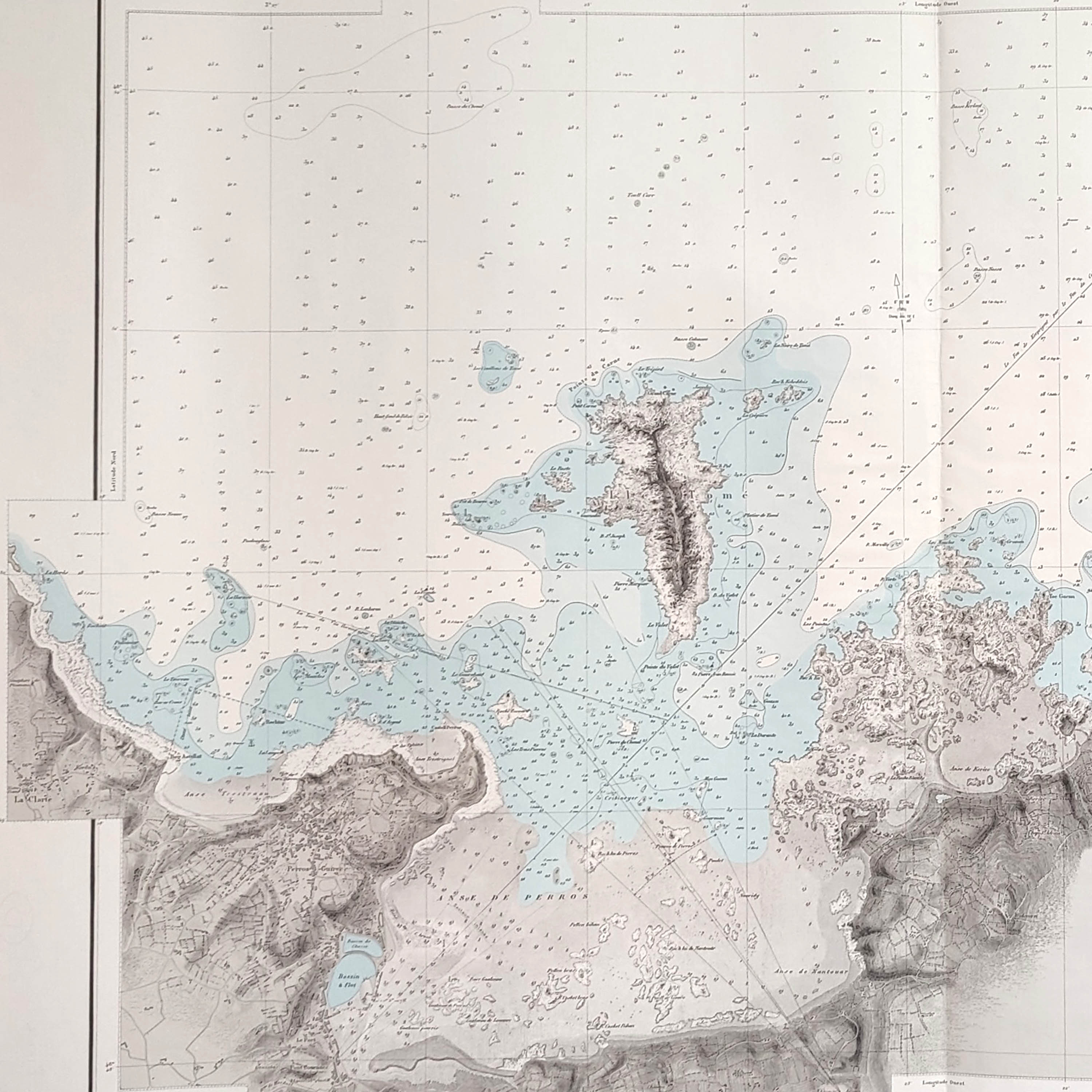 Old map Perros-Guirec Bretagne côtes-d'Armor