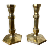 Pair of brass candlesticks