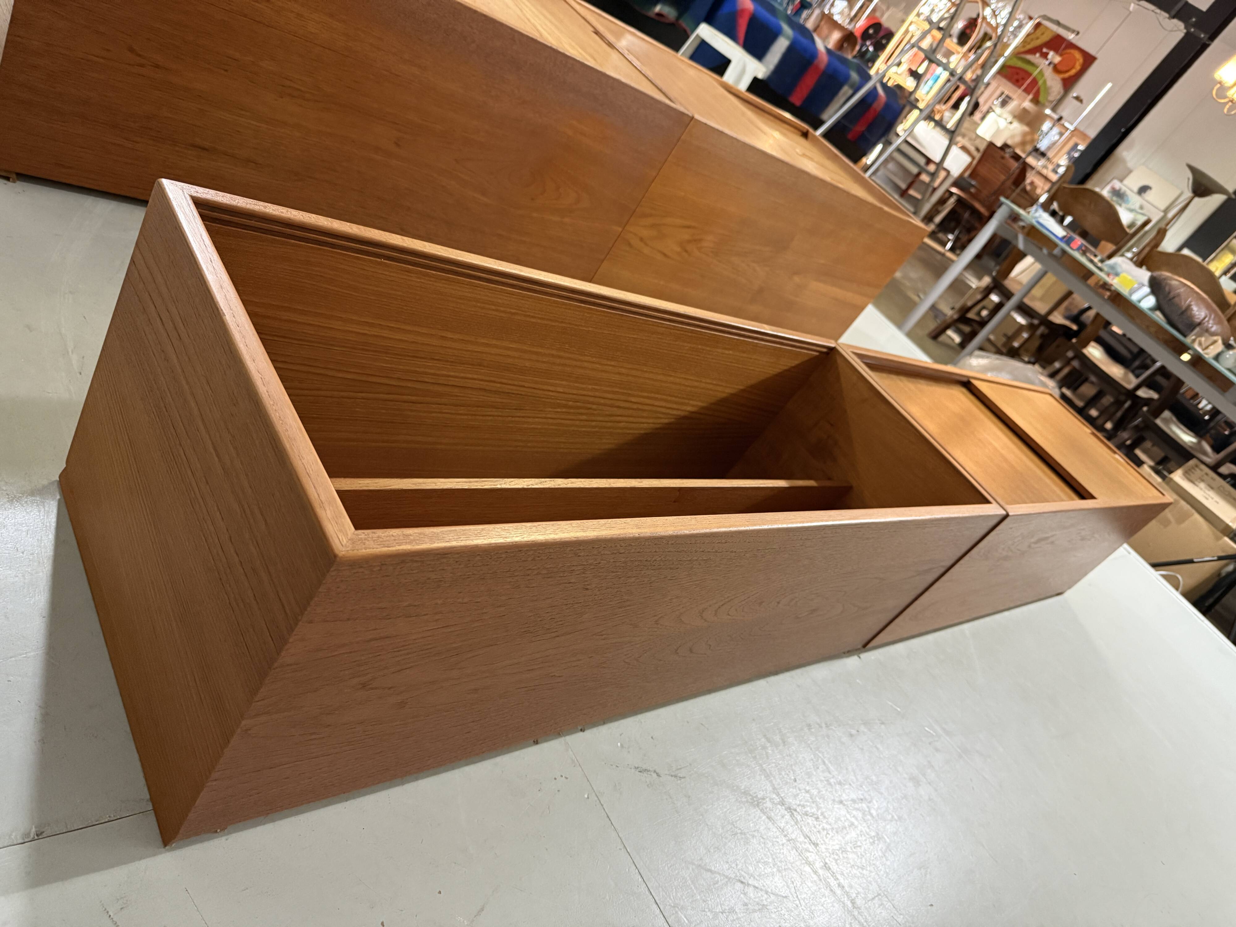 Teak wall system Sven Ellekaer Albert Hansen Denmark 1960s