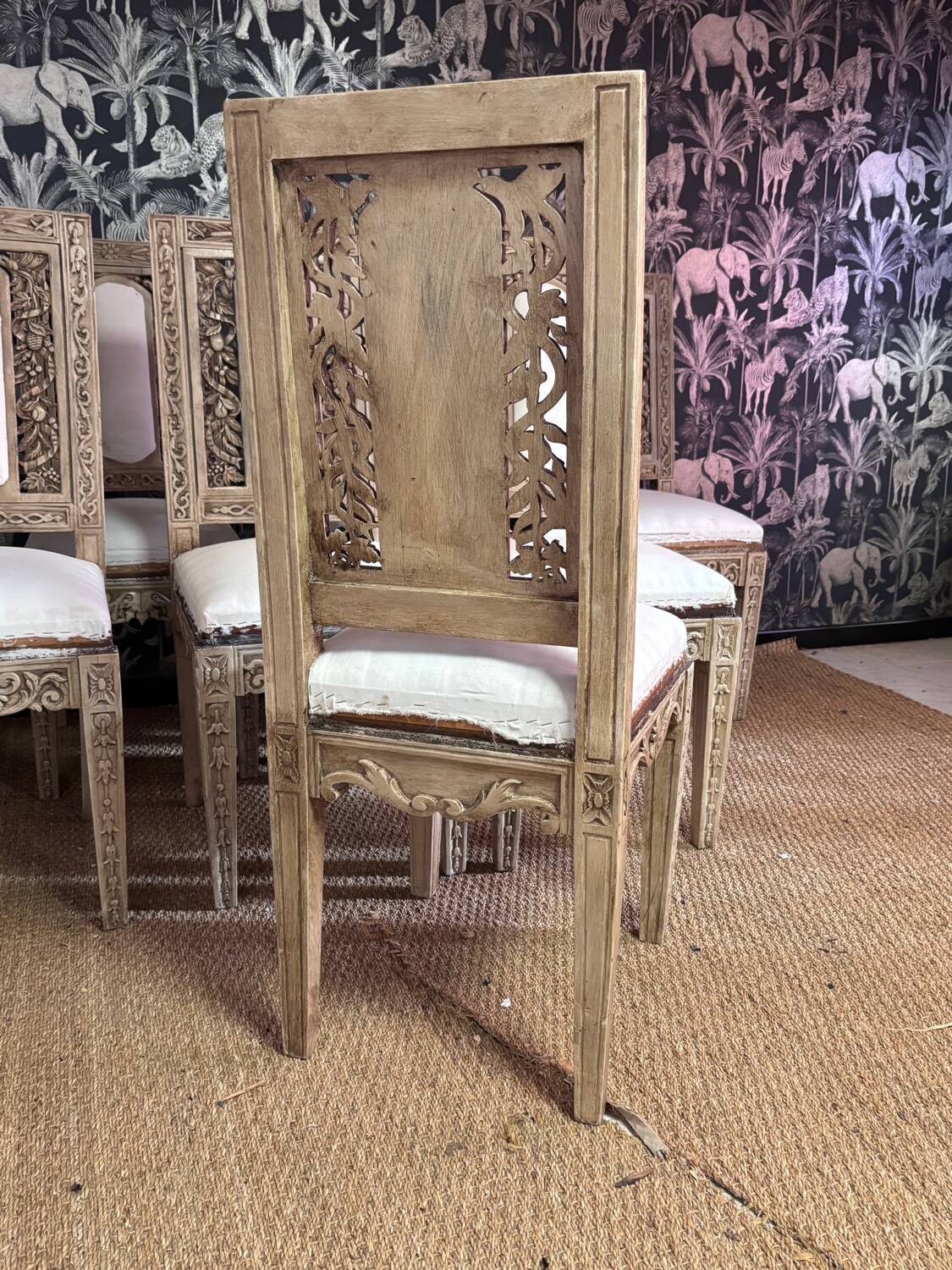 Set of 8 Louis XVI style chairs, late 19th century