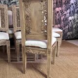 Set of 8 Louis XVI style chairs, late 19th century