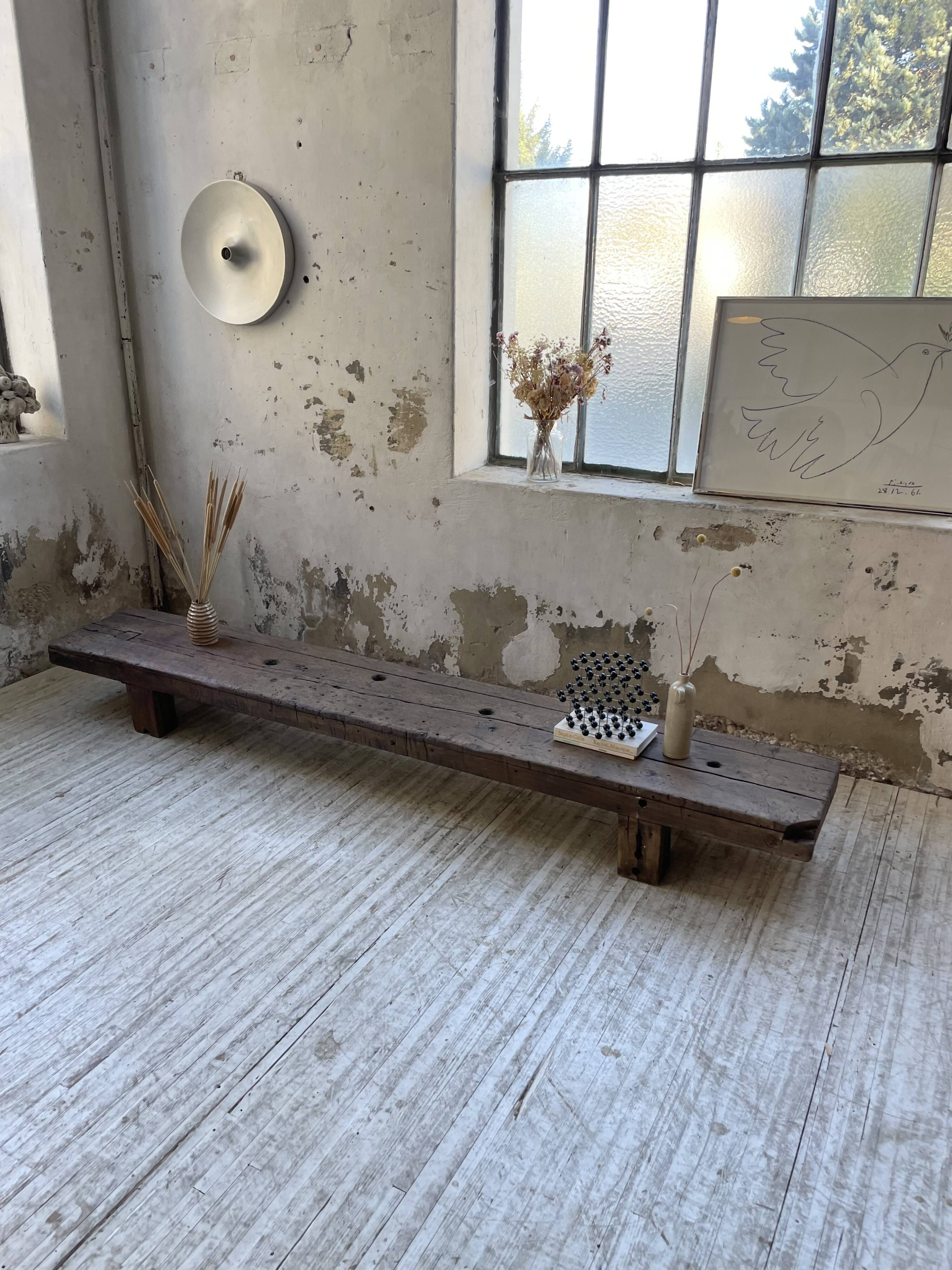 Workbench bench coffee table solid oak XXL