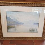 Pastel landscape signed ambroise 1914