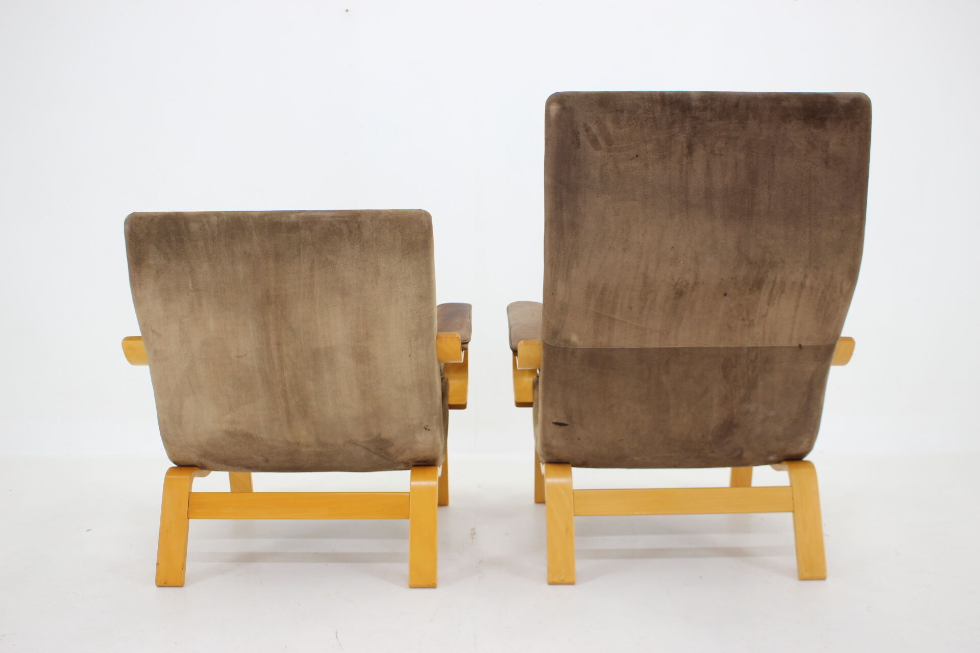 1970s Pair of Yngve Ekström "Contino" Leather Armachair,Sweden