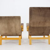 1970s Pair of Yngve Ekström "Contino" Leather Armachair,Sweden