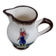 Vintage ceramic milk jug in Breton style, marked Arcachon