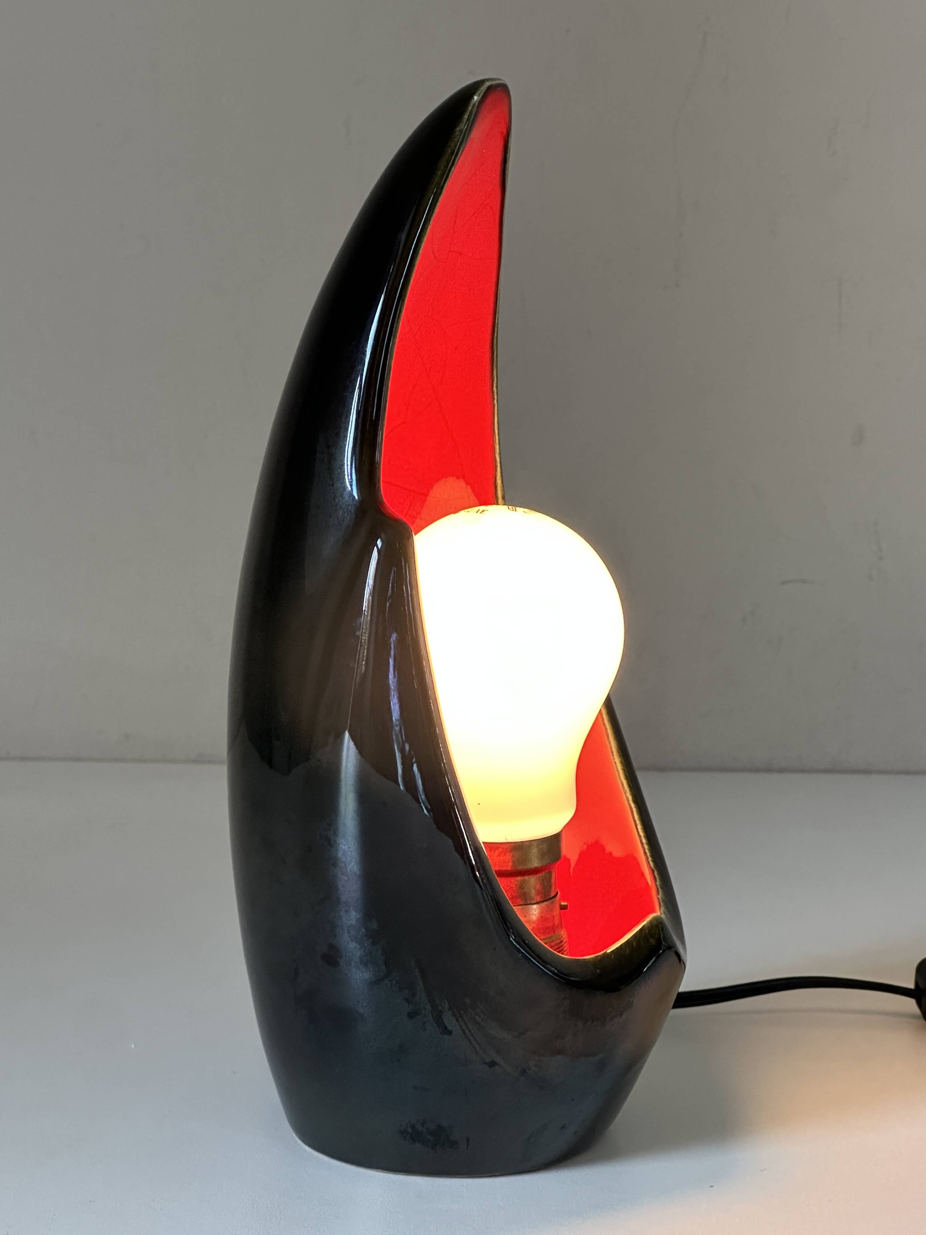 Vintage design ceramic lamp from the 60s