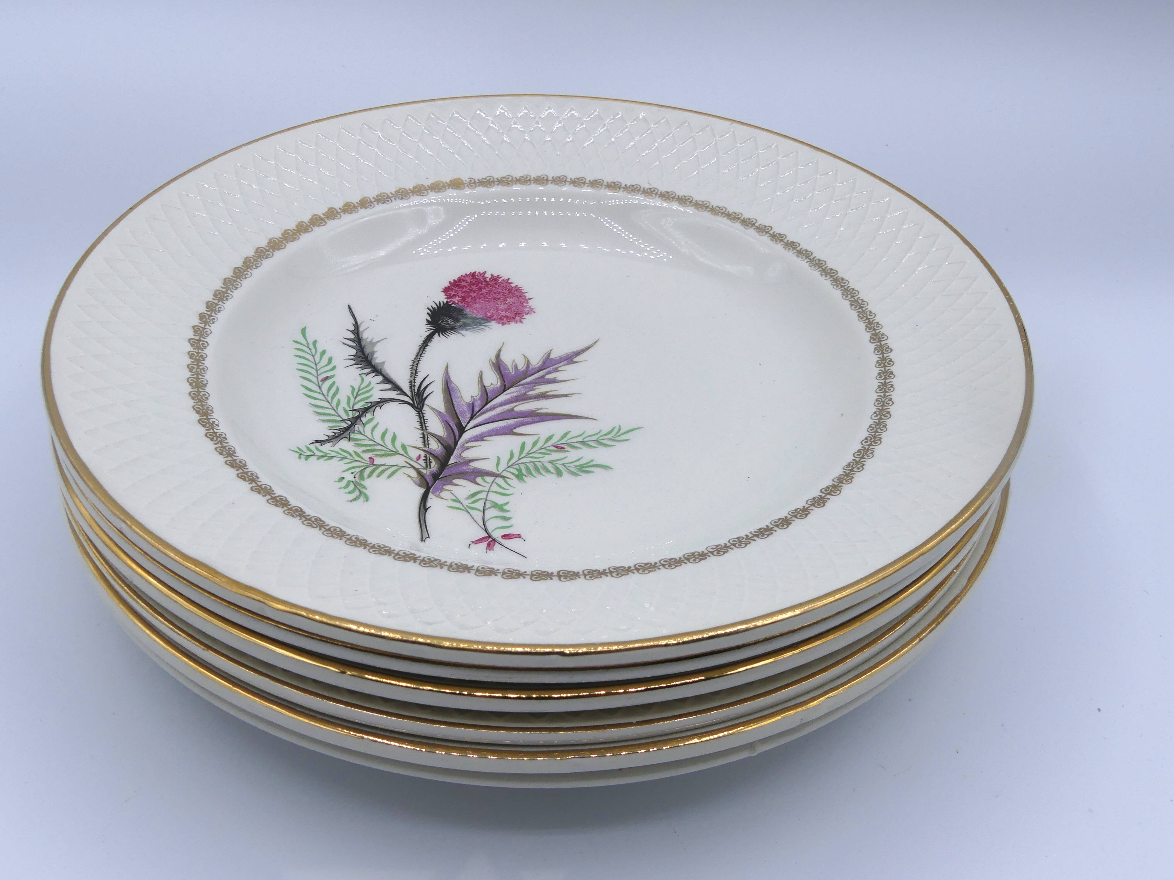 6 plates Moulin des Loups Imperia hollow